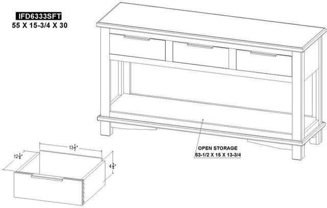 International Furniture Direct Golden Loft Gray Sofa Table-2