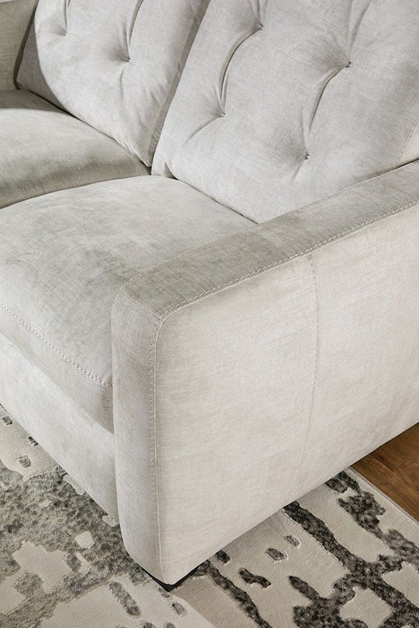 Hughes Furniture® 53019 Supple Ivory Manual Reclining Sofa-1