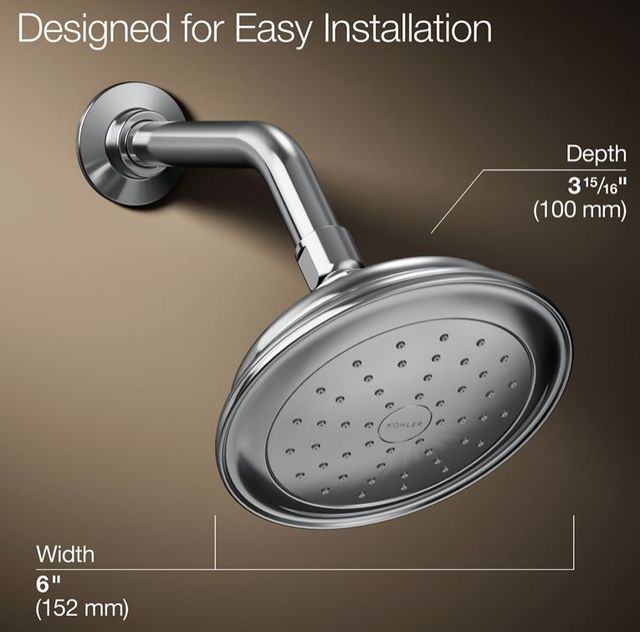 KOHLER® Artifacts® Polished Chrome 2.5 GPM Single-Function Showerhead-3