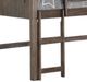 Donco Kids Barn Door Brushed Shadow Youth Twin Low Loft Bed-2