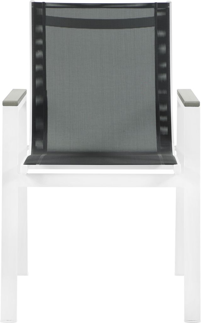 Meridian Furniture Nizuc 2-Piece Black Outdoor Patio Mesh Dining Arm Chairs-1