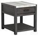 Magnussen Home® Plum Creek Ravenwood Black End Table with Marble Top-0