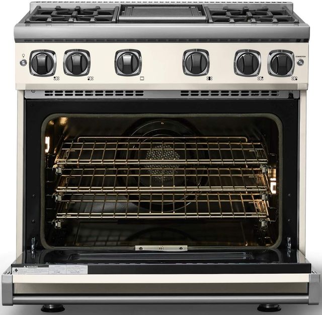Viking® 7 Series 36" Pure White Pro Style Natural Gas Range with Griddle-1
