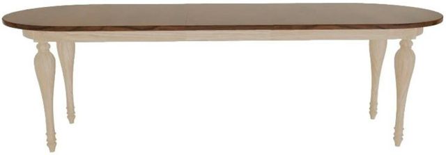 Mavin Customizable 84" Oval Extendable Dining Table with 18" Leaf-1