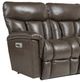 La-Z-Boy® Mateo Charcoal Leather Power Wall Reclining Loveseat with Headrest and Lumbar-1