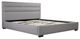 Mazin Furniture Fabiola Grey Full Upholstered Platform Panel Bed -3
