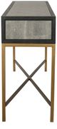 Moe's Home Collection Mako Grey Console Table with Gold Metal Base-3