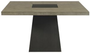 Elements International Jemma Gray Dining Table with Dark Espresso Base