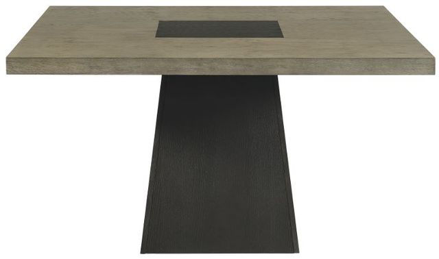 Elements International Jemma Gray Dining Table with Dark Espresso Base-1