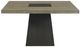Elements International Jemma Gray Dining Table with Dark Espresso Base-1