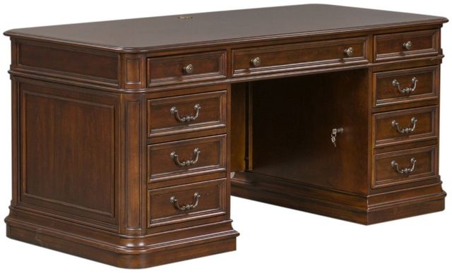 Liberty Furniture Brayton Manor Cognac Junior Executive Desk-0