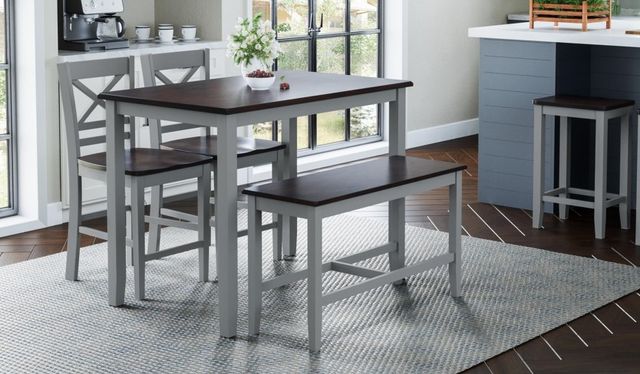 Jofran Inc. Asbury Park Autumn Brown/Gray X-Back Counter Stool-1