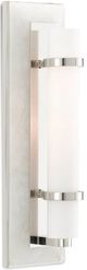 Currey & Company Bagno Bruneau Natural Alabaster/Polished Nickel/White Wall Sconce-0