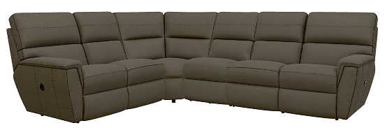 La-Z-Boy® Ava Mineral Leather Reclining Sectional with Custom