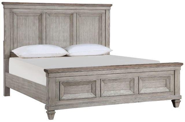 New Classic® Home Furnishings Mariana 4-Piece Vintage Creme Eastern King Panel Bedroom Set-2