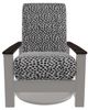 Telescope Casual Leeward Agra Classic/Warn Gray Fabric/Polymer Outdoor Cushion Swivel Hidden Rocker with Chestnut Rustic Arms-1