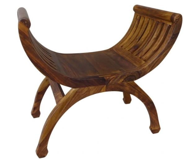 Jaipur Furniture Cube Range Brown Single Seater Bench-0