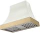 AGA Cascade 36" White Wall Mounted Range Hood  with Brushed Brass Trim-0