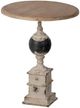 A & B Home Light Brown Side Table with Whitewash Pedestal -0
