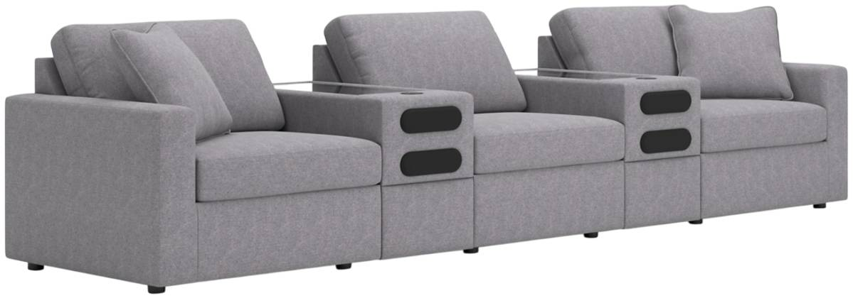 Modmax 5 Piece Modular Sectional with Audio Consoles Modmax 5 Piece Modular Sectional with Audio Consoles