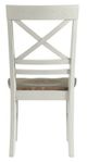 Elements International El Paso Cream/Natural Dining Side Chair-4