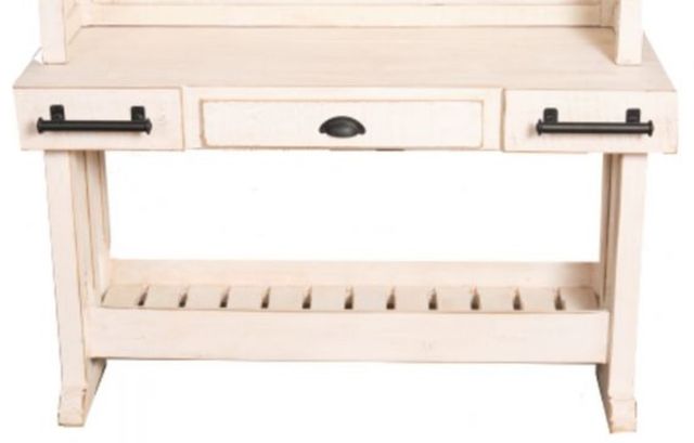 Million Dollar Rustic Frosted White Buffet/Hutch-1