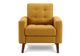 Monarch Specialties Inc. Orange 31" Accent Chair with Walnut Wood Legs-0