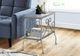 Monarch Specialties Inc. Glass Top Accent Table with Silver Metal Base-1