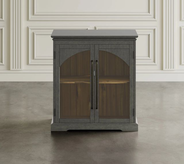 Jofran Inc. Archdale Gray 2-Door Gothic Arch Accent Cabinet-2