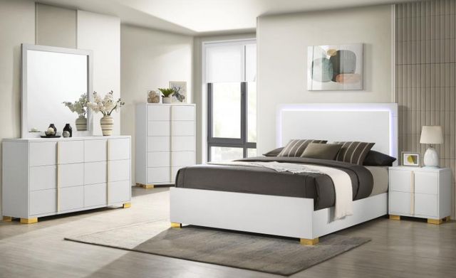 Coaster® Marceline 5-Piece White Queen Bedroom Set