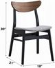 ACME Furniture Rebi 2-Piece Black/Gray Upholstered Dining Side Chair Set-2