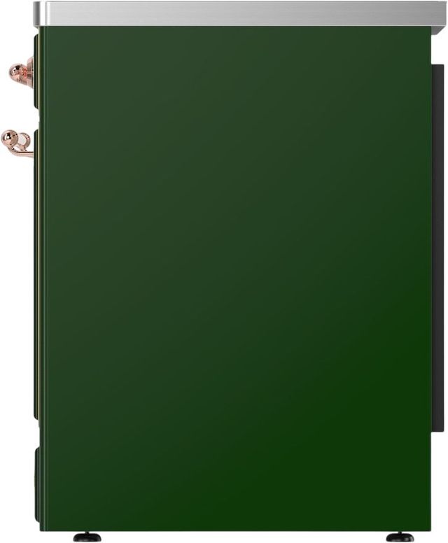 Ilve® Majestic III 30" Emerald Green Pro Style Induction Range with Triple Glass Door and Copper Trim-3
