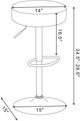 Coaster® Ramses Black/Chrome Adjustable Stool-2