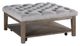 Homelegance® Roseboro Wire Brushed Dark Gray Cocktail Ottoman-0