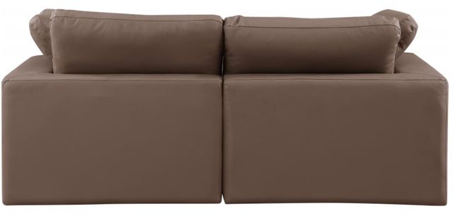 Meridian Furniture Comfy 2-Piece Brown Vegan Leather Modular Sofa-2