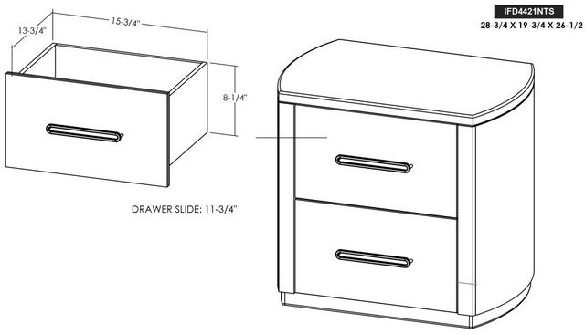 International Furniture Direct Balam Black Nightstand-2