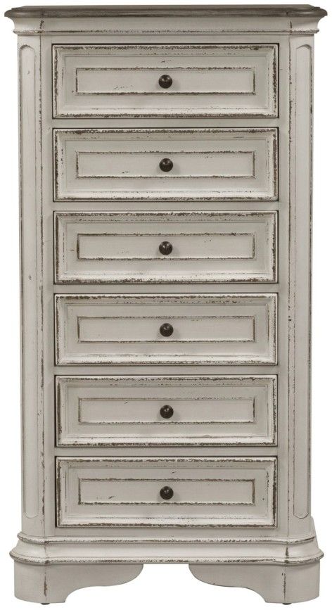 Liberty Furniture Magnolia Manor Antique White/Weathered Bark Lingerie Chest-2