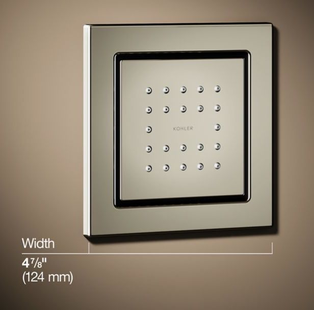 KOHLER® WaterTile® Vibrant Polished Nickel 2.5 GPM Square 22-Nozzle Single-Function Body Spray-2