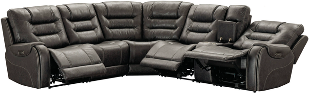 Signature Design by Ashley® Wasson 6-Piece Gray Reclining Sectional-1