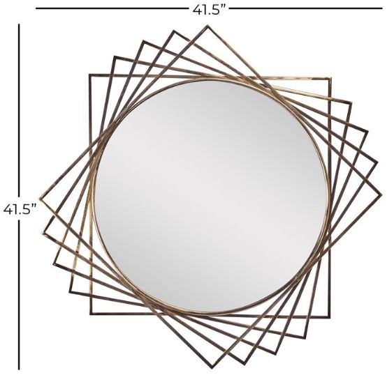 Deco Marche Black Geometric Wall Mirror-3
