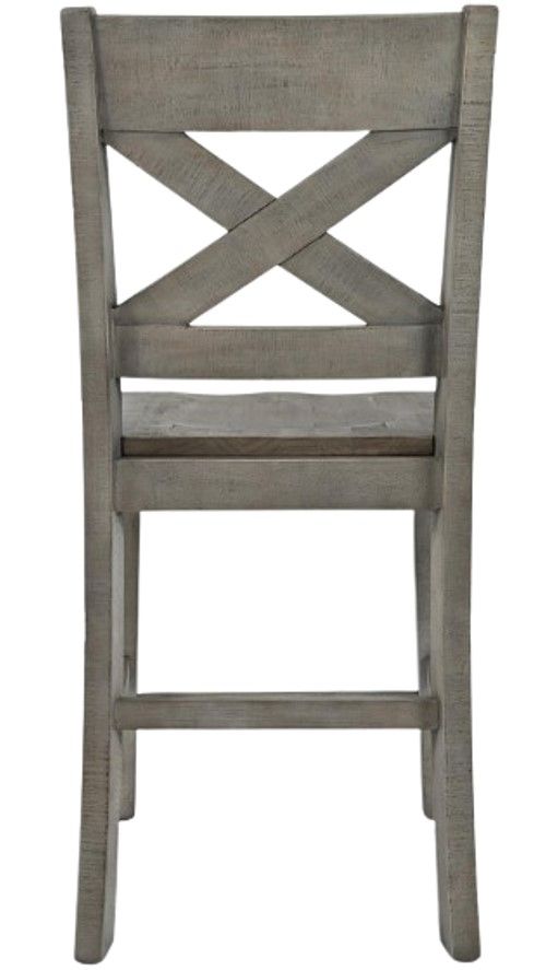 Jofran Inc. Outer Banks Driftwood X-Back Counter Stool-3