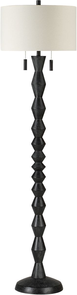 Renwil® Everren Phyllis Cream/Matte Black Floor Lamp-0