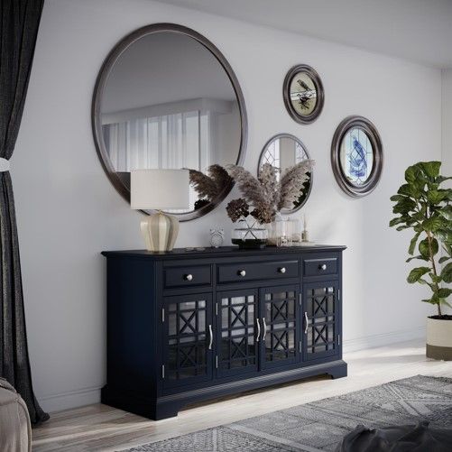 Jofran Inc. Craftsman Navy 60" Media Console-1