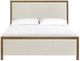 Whittier Wood® Furniture Bailey Nutmeg King Upholstered Panel Bed-2