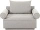 Moe's Home Collection Rosello Light Grey Arm Chair-1
