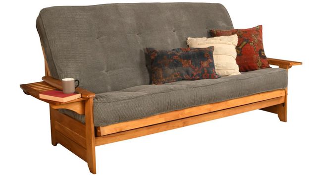 Kodiak Furniture Phoenix Marmont Thunder/Butternut Queen Futon with Mattress-0