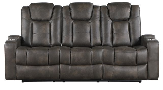 Mazin Furniture McBride Brown/Grey Power Reclining Sofa-1