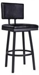 Armen Living Balboa Matte Black/Vintage Black 26” Counter Stool-0