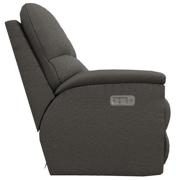 La-Z-Boy® Brooks Charcoal Power Reclining Loveseat with Console and Headrest-2
