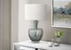 Monarch Specialties Inc. Sea Green Glass Table Lamp with Ivory Shade-2